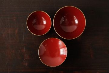 極上　本手家具師　田中屋常蔵　黒内朱　金蒔絵　鶴亀　松竹梅　木製　仏膳セット　漆器(R-039315)