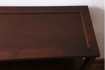 中古　北海道民芸家具　HM105　モダンなデザインの飾り棚(茶棚、茶タンス)(定価約23万円)(R-039324)