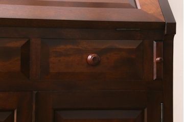 中古　松本民芸家具　上品な雰囲気漂うライティングビューロー(デスク、机、在宅ワーク、在宅用棚)(R-039325)