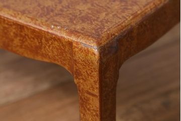 アンティーク家具　津軽塗(唐塗、変わり塗り)　螺鈿散し　蟹の図が目を引く座卓(ローテーブル)(R-039328)