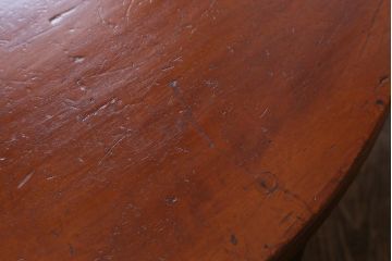 アンティーク家具　大正昭和初期　小振りなサイズが可愛らしい丸ちゃぶ台(座卓、ローテーブル、サイドテーブル)(R-039329)