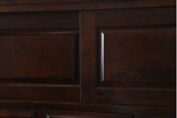 中古　北海道民芸家具　#530　和洋どちらのお部屋にも馴染みやすい戸棚付き整理タンス(衣装箪笥・重ねタンス)(R-039330)