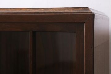 アンティーク家具　工芸家具　上手物　天板・側面エンジュ材　前面桜材　凝った造りの上品な本箱(ブックケース、収納棚、飾り棚)(R-039332)