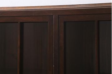 アンティーク家具　工芸家具　上手物　天板・側面エンジュ材　前面桜材　凝った造りの上品な本箱(ブックケース、収納棚、飾り棚)(R-039332)