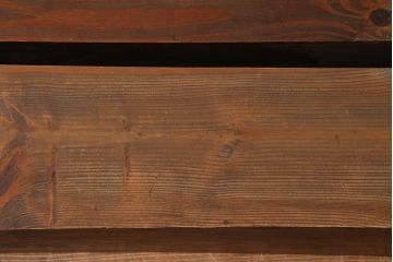 アンティーク雑貨　和製アンティーク　重ねて階段式になる木製ディスプレイ棚2個セット(飾り棚、花台)(R-039333)