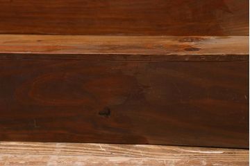 アンティーク雑貨　和製アンティーク　重ねて階段式になる木製ディスプレイ棚2個セット(飾り棚、花台)(R-039333)