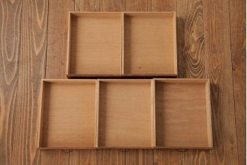 レトロ家具　昭和レトロ　ナラ材　古い木の風合いが温かみのある小引き出し(小物収納)(R-039337)