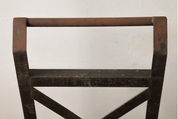和製ビンテージ　重厚感でインダストリアルな佇まいがおしゃれなアイアン製カート(台車、鉄製、ディスプレイ、ヴィンテージ)(R-039346)