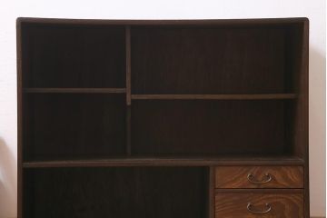 アンティーク家具　和製アンティーク　昭和初期　前面桑材　味わい深い和の雰囲気漂う茶箪笥(収納棚、戸棚)(R-039351)
