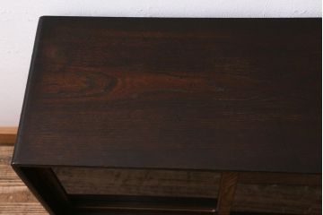 アンティーク家具　和製アンティーク　昭和初期　前面桑材　味わい深い和の雰囲気漂う茶箪笥(収納棚、戸棚)(R-039351)