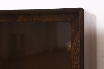 アンティーク家具　和製アンティーク　昭和初期　前面桑材　味わい深い和の雰囲気漂う茶箪笥(収納棚、戸棚)(R-039351)