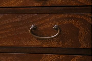 アンティーク家具　和製アンティーク　昭和初期　前面桑材　味わい深い和の雰囲気漂う茶箪笥(収納棚、戸棚)(R-039351)