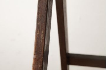 ジャンク品　和製アンティーク　カシ材　味わいのある風合いが魅力のステップラダー(脚立)(R-039353)