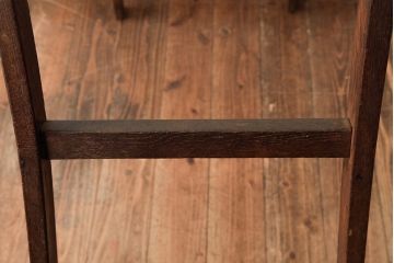 ジャンク品　和製アンティーク　カシ材　味わいのある風合いが魅力のステップラダー(脚立)(R-039353)