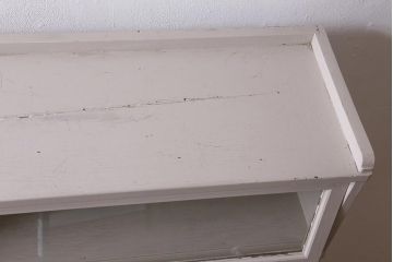 アンティーク家具　和製アンティーク　昭和初期　ペイントが可愛らしい雰囲気のブックケース(本箱、収納棚、戸棚)(R-039357)