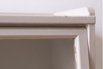 アンティーク家具　和製アンティーク　昭和初期　ペイントが可愛らしい雰囲気のブックケース(本箱、収納棚、戸棚)(R-039357)