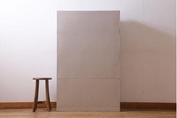 アンティーク家具　和製アンティーク　昭和初期　ペイントが可愛らしい雰囲気のブックケース(本箱、収納棚、戸棚)(R-039357)