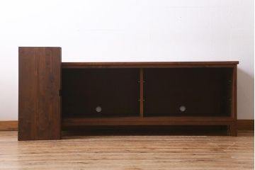 ラフジュ工房オリジナル　古建具リメイク　組子模様が和の風情漂わせるローボード(リビングボード、テレビ台)(R-039359)