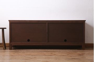 ラフジュ工房オリジナル　古建具リメイク　組子模様が和の風情漂わせるローボード(リビングボード、テレビ台)(R-039359)