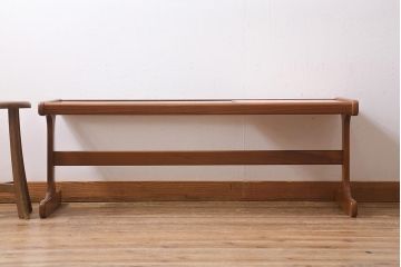 ヴィンテージ家具　北欧ビンテージ　G-PLAN(ジープラン)　チーク材　ガラス&タイルトップのコーヒーテーブル(センターテーブル、ローテーブル)(R-039361)