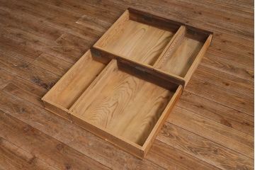 アンティーク家具　和製アンティーク　大正期　総欅材　大正浪漫スタイルにおすすめ
のデスク(平机、在宅ワーク、在宅用ワークデスク)(R-039362)