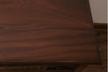 アンティーク家具　和製アンティーク　大正期　総欅材　大正浪漫スタイルにおすすめ
のデスク(平机、在宅ワーク、在宅用ワークデスク)(R-039362)