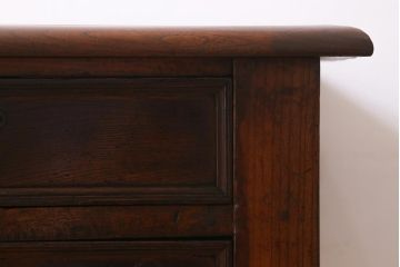 アンティーク家具　和製アンティーク　大正期　総欅材　大正浪漫スタイルにおすすめ
のデスク(平机、在宅ワーク、在宅用ワークデスク)(R-039362)