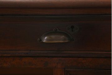 アンティーク家具　和製アンティーク　大正期　総欅材　大正浪漫スタイルにおすすめ
のデスク(平机、在宅ワーク、在宅用ワークデスク)(R-039362)