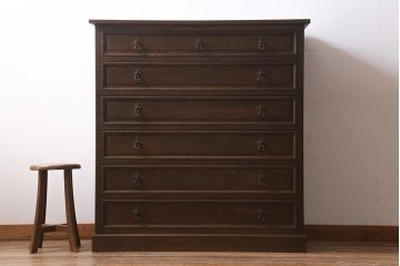 ビンテージ家具　神戸洋家具　伊藤家具　クラシカルな佇まいのチェスト(衣装タンス、引き出し、ヴィンテージ)(R-039363)