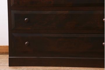 ビンテージ家具　松本民芸家具　D型整理タンスI　シンプルながら上品な雰囲気漂うチェスト(衣装タンス、引き出し)(定価約28万円)(R-039364)