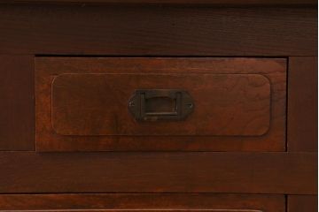 アンティーク家具　和製アンティーク　総ケヤキ材　特注品　上手物　丁寧な意匠が光る大型ガラスケース(ショーケース、陳列棚)(R-039365)