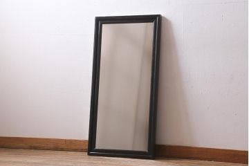 アンティーク雑貨　和製アンティーク　明治大正期　リメイク　艶やかな漆塗りが魅力的な鏡(ミラー、姿見)(R-039370)