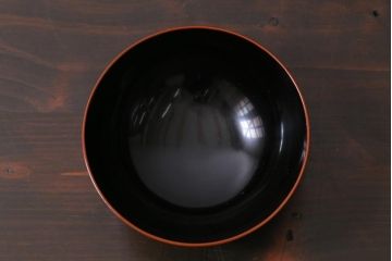 アンティーク雑貨　和製アンティーク　松蒔絵木製蓋付椀5客セット(お椀、漆器)(R-039373)
