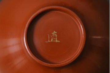 アンティーク雑貨　和製アンティーク　松蒔絵木製蓋付椀5客セット(お椀、漆器)(R-039373)
