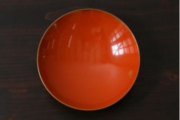 アンティーク雑貨　和製アンティーク　鶴・松　縁起の良い沈金蒔絵の木製椀5客セット(蓋付き椀、漆器、和食器)(R-039375)