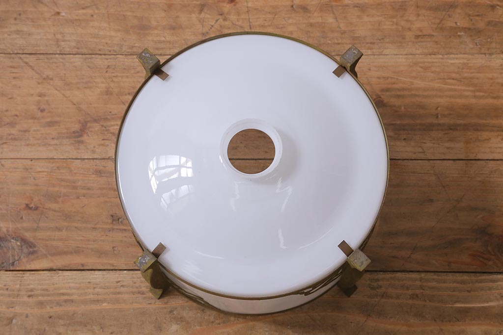 アンティーク照明　和製アンティーク　昭和初期　透かし模様が目を引く吊り下げ照明(天井照明)(R-039377)