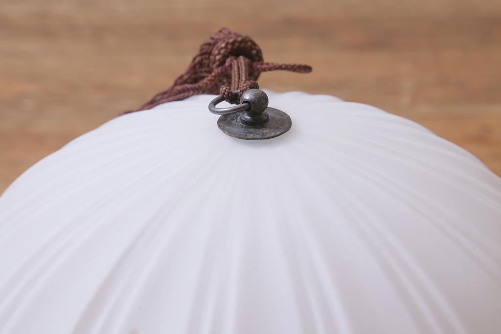 アンティーク照明　和製アンティーク　大正昭和初期　レトロなタッセル付き吊り下げ照明(天井照明、電笠、シェード)(R-039378)