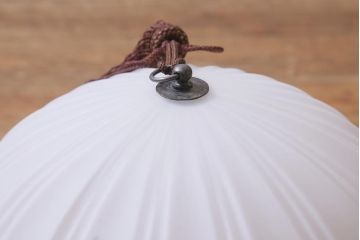 アンティーク照明　和製アンティーク　大正昭和初期　レトロなタッセル付き吊り下げ照明(天井照明、電笠、シェード)(R-039378)