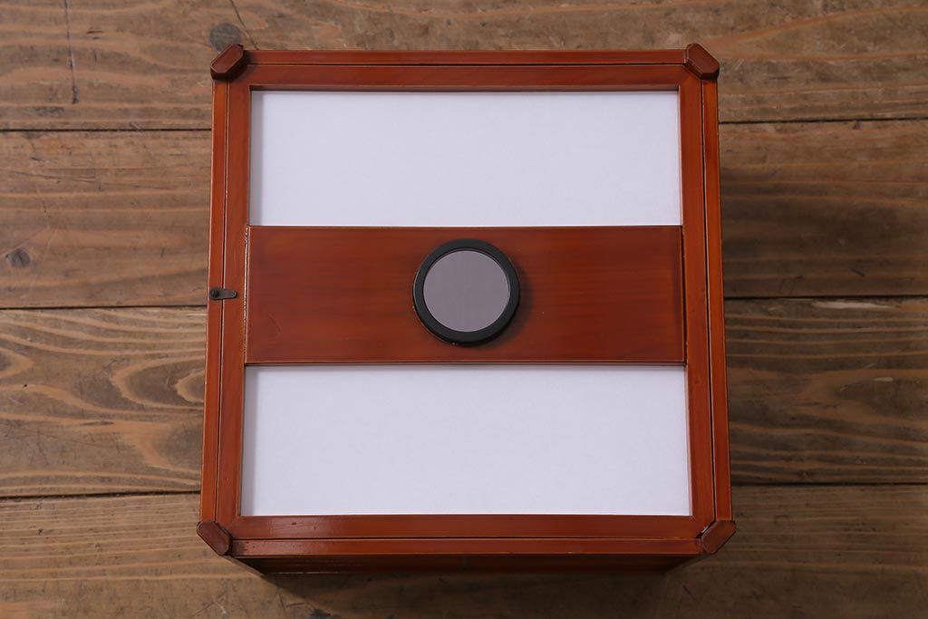 アンティーク照明　激レア!上手物　春慶塗が施された上品な佇まいの天井照明(吊り下げ照明)(R-039381)