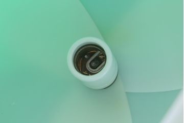 ビンテージ照明 和製ビンテージ　松下電工(ナショナル)　レトロなデザインが愛らしいプラスチックシェード照明(天井照明)(R-039384)