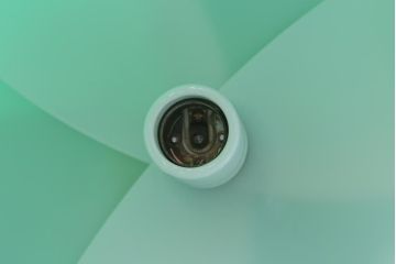 ビンテージ照明　和製ビンテージ　松下電工(ナショナル)　レトロなデザインが愛らしいプラスチックシェード照明(天井照明)(R-039385)