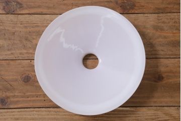 アンティーク照明　戦前　ノスタルジックな雰囲気の平笠シェード(吊り下げ照明、天井照明、ペンダントライト)(R-039388)