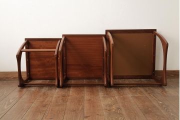 ヴィンテージ家具　イギリス・北欧ビンテージ　G-PLAN(ジープラン)　チーク材　タイルトップがお洒落なネストテーブル(サイドテーブル)(R-039390)