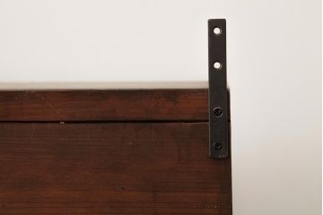 ラフジュ工房オリジナル　古材リメイク　杉材　レトロでシンプルなウォールシェルフ(壁掛け棚、吊り棚、ウォールラック)(R-039395)