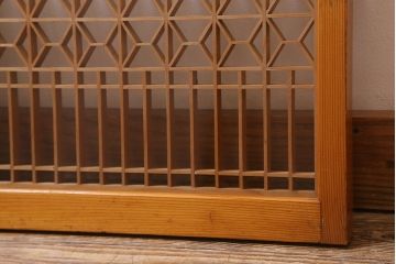 ラフジュ工房オリジナル　古建具リメイク　味わい深い和の雰囲気漂うローボード(収納棚、テレビ台、テレビボード)(R-039396)