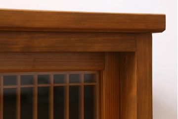 ラフジュ工房オリジナル　古建具リメイク　味わい深い和の雰囲気漂うローボード(収納棚、テレビ台、テレビボード)(R-039396)