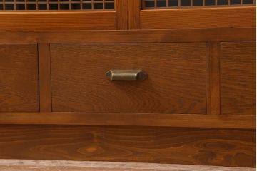 ラフジュ工房オリジナル　古建具リメイク　味わい深い和の雰囲気漂うローボード(収納棚、テレビ台、テレビボード)(R-039396)