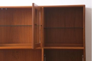 ヴィンテージ家具　イギリスビンテージ　G-PLAN(ジープラン)　Fresco(フレスコ)シリーズ　北欧スタイル家具らしいシンプルなウォールユニット(収納棚、キャビネット)(R-039402)