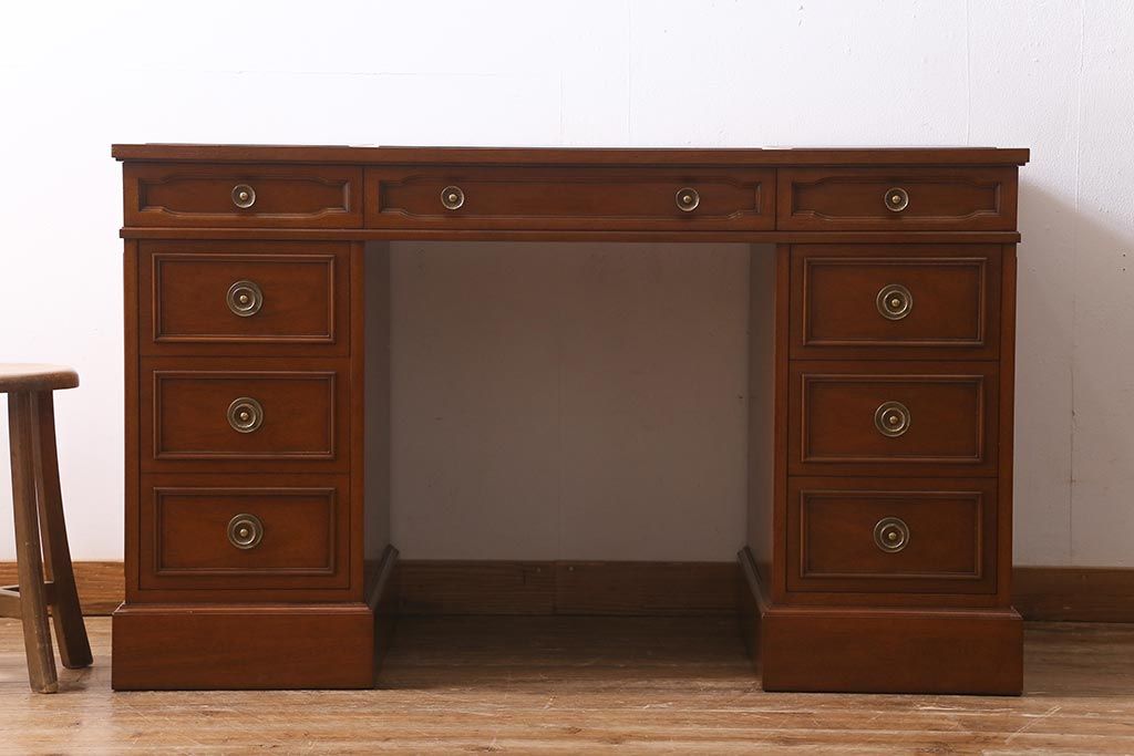 中古美品　DREXEL HERITAGE JAPAN(ドレクセルヘリテイジ・ジャパン)　Triune(トライユン)　デスク(机、在宅ワーク、在宅用)(定価約75万円)(R-039403)