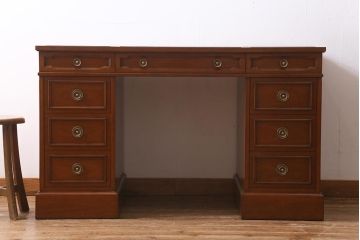 中古美品　DREXEL HERITAGE JAPAN(ドレクセルヘリテイジ・ジャパン)　Triune(トライユン)　デスク(机、在宅ワーク、在宅用)(定価約75万円)(R-039403)